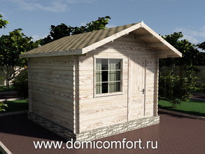 Деревянная бытовка для дачи 3х3