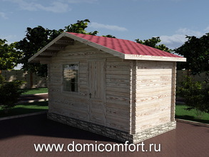 Хозблок из бруса 4х2